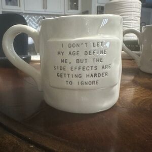 Mud Pie White Mug with Playful Quote